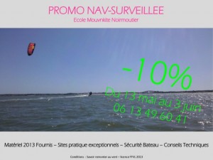 Promotion navigation surveillée kitesurf Noirmoutier / Fromentine / Vendée